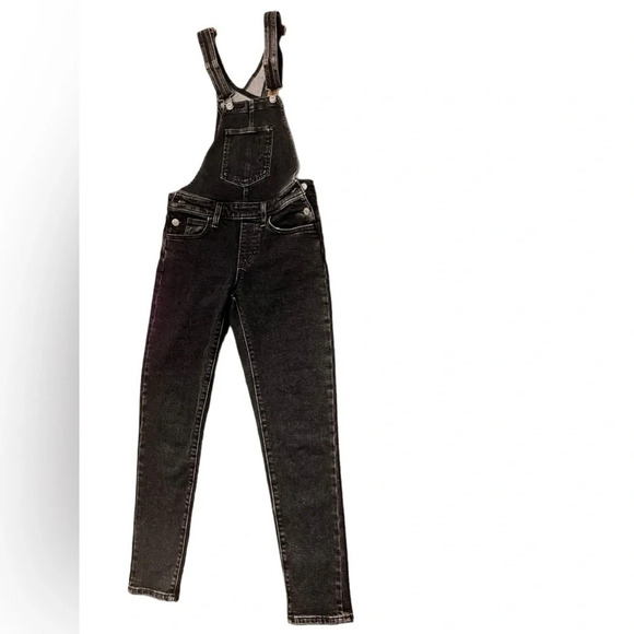 Levi’s premium black denim overalls size XXS in excellent like-new condition - Picture 2 of 5